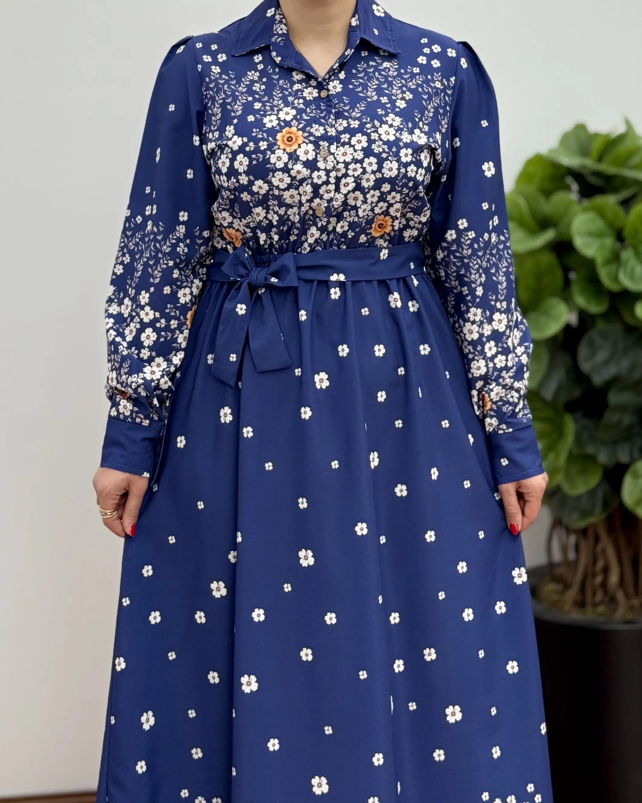 پیراهن بلند زنانه مدل شکوفه